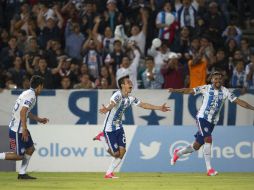 Irving Lozano celebra la anotación que le dio el pase a la final a Pachuca. MEXSPORT / O. Aguilar
