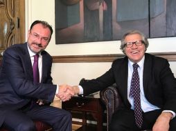 Luis Videgaray dice que México busca fortalecer el diálogo y la concertación para lograr la prosperidad. TWITTER / @Almagro_OEA2015