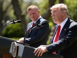 Este miércoles, el mandatario de la Casa Blanca habló ante los medios. AP / A. Harnik