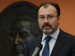 Luis Videgaray resaltó la importancia de la frontera como una zona de prosperidad y desarrollo compartido. EFE / L. Nolly