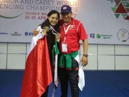 La deportista de 14 años de edad hizo historia al obtener el título en el Campeonato Mundial Juvenil de Esgrima. TWITTER / @CONADE