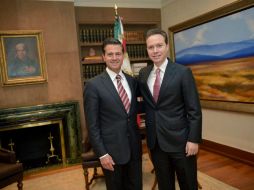 El Presidente Enrique Peña Nieto, y el gobernador de Chiapas, Manuel Velasco. TWITTER / @VelascoM_