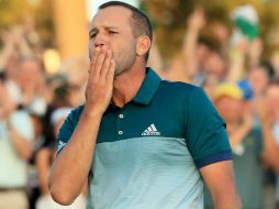 García, tercer español en ganar el ''Saco Verde de Augusta'', pasó de la posición 11 a la siete, con 7.23 puntos en efectividad. AFP / A. Reddington