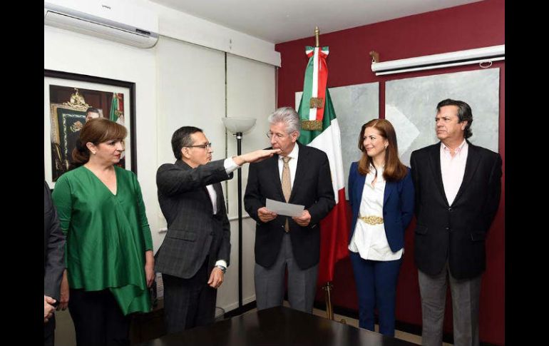 Edgar Olvera jura como subsecretario de Comunicaciones de la SCT. TWITTER / @SCT_mx