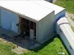 Captura de video que muestra el edificio dañado tras el estallido. AP /