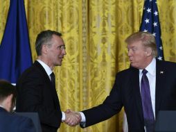 Trump se reunió este miércoles con el secretario general de la OTAN, Jens Stoltenberg. AFP / N. Kamm