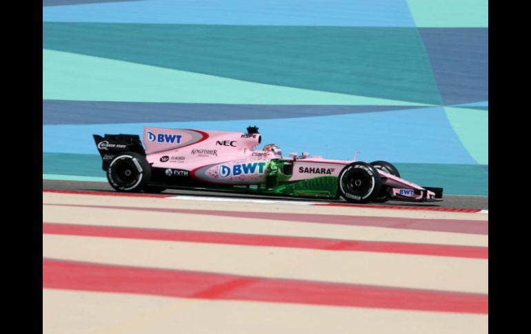 El conductor de Force India, en las pruebas de este sábado en el circuito. AFP / K. Sahib