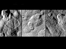 La NASA destaca que identificaron tres tipos de deslizamientos de tierra. TWITTER / @NASA_Dawn
