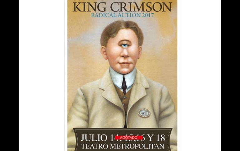 King Crimson se presentarán los días 14, 15, 16 y 18 de julio. TWITTER / @ocesa_rock