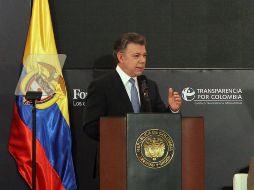 El presidente de Colombia, Juan Manuel Santos expresó su 'seria preocupación' por la militarización de la sociedad en Venezuela. EFE / M. Dueñas