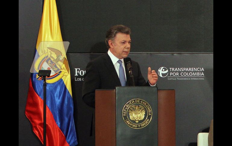 El presidente de Colombia, Juan Manuel Santos expresó su 'seria preocupación' por la militarización de la sociedad en Venezuela. EFE / M. Dueñas