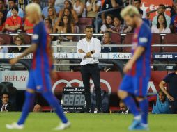 El estratega asturiano buscará goles en su último clásico como entrenador del Barcelona. EFE / A. García