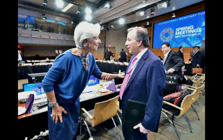Lagarde y Meade, durante su encuentro. TWITTER / @JoseAMeadeK
