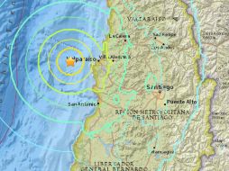 Su epicentro fue a 35 kilómetros al oeste de Valparaíso. ESPECIAL / earthquake.usgs.gov