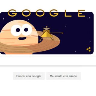 Google festeja la llegada de la sonda Cassini a los anillos de Saturno