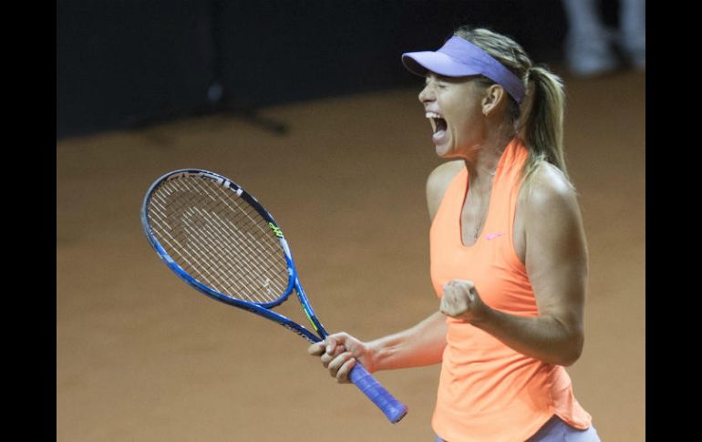 Nerviosa al principio del choque, Sharapova fue poco a poco tomando el ritmo al partido. AFP / T. Kienzle