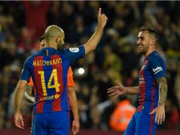 Hacía siete años que Mascherano no marcaba un tanto en partido oficial. AFP / L. Gene