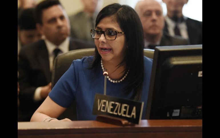 La canciller de Venezuela, Delcy Rodríguez anunció este miércoles su salida de la OEA. EFE / ARCHIVO
