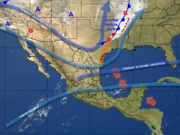Estas condiciones se deberán al frente frío 43 que se localiza en el norte y noreste de la República. TWITTER / @conagua_clima