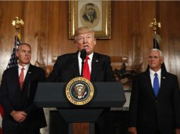 'Creo que el resultado final hará que los tres países sean mejores y más fuertes', afirmó Trump. AP / C. Kaster