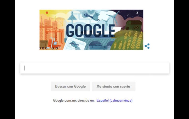 En su página principal, la empresa de Montain View representa la imagen de una ciudad en construcción. ESPECIAL / google.com