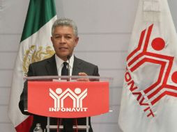 David Penchyna, director del Infonavit en la clausura de la Sesión Ordinaria de la Asamblea del organismo. NTX / A. Rodríguez