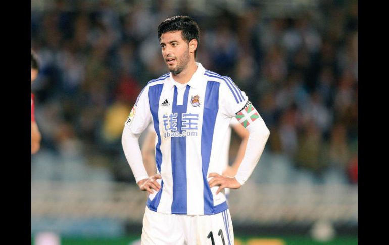 Vela apunta al once inicial y a seguir con su buen momento con el cuadro donostiarra. TWITTER / @11carlosV