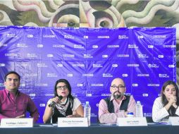 De izquierda a derecha: Santiago Valencia, Claudia Fernández e Igor Lozada. ESPECIAL / Teatro Diana