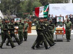 Este jueves despidieron con honores a los cuatro soldados fallecidos en Puebla. SUN / A. Ojeda