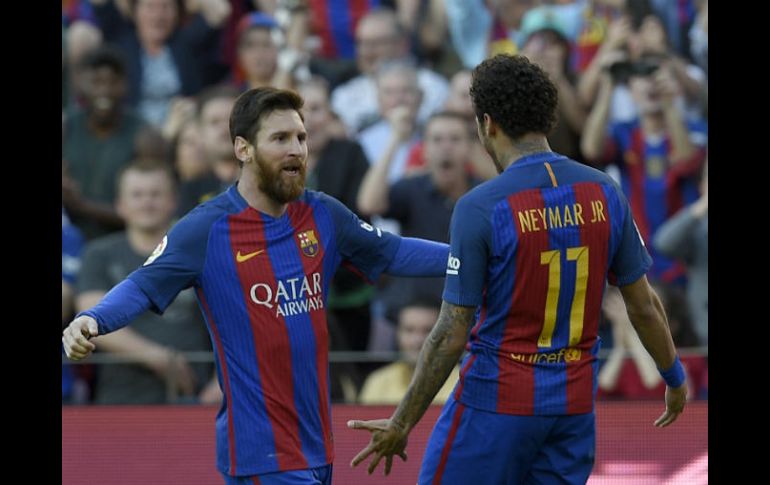 Lionel Messi marcó doblete en el partido. AFP / L. Gene