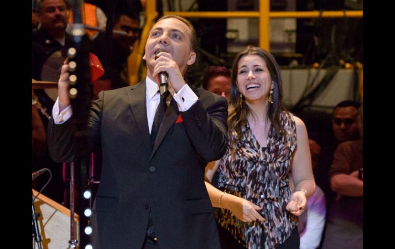 Castro expresó ante el público su orgullo de ser mexicano y de casarse con una mexicana. EFE / E. Gil Saramiego