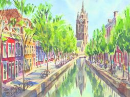 Originalmente ideados para proteger a la ciudad, los canales de Delft son un ejemplo más de la belleza de Holanda. ESPECIAL / J. Monroy
