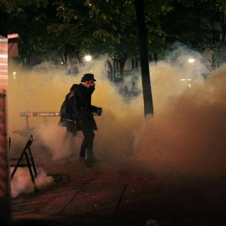 Detienen a nueve personas en manifestación contra Macron