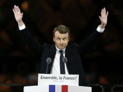 Emmanuel Macron prometió defender los intereses de Francia y Europa. AP / T. Camus