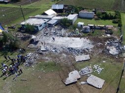 Vista aérea de la zona donde ocurrió la explosión. AFP / J. Castañares