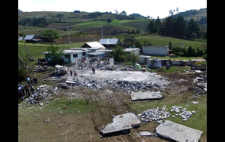 Esta madrugada, unas 14 personas fallecieron en Chilchotla, Puebla, por la explosión de un depósito de juegos pirotécnicos. AFP / J. Castañares