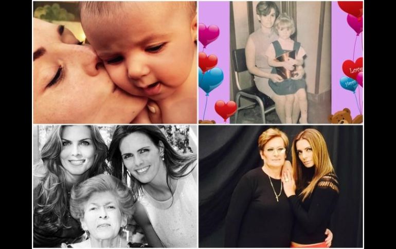 Thalía, Zuria Vega, Cecilia Galeano y Montserrat Oliver publicaron imágenes por el Día de las Madres. ESPECIAL /