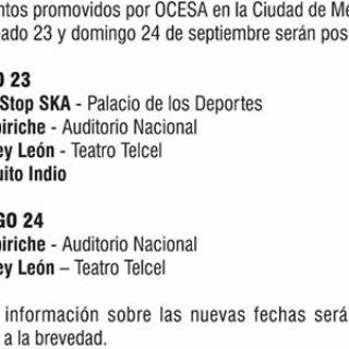Auditorio Nacional informa fechas de conciertos reprogramados