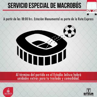 Macrobús ofrecerá servicio especial por Clásico Tapatío
