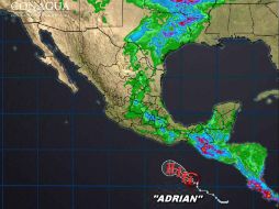 'Adrián' ha generado intensas lluvias en la zona costera de Oaxaca. EFE / Conagua