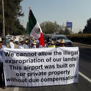 Inicia manifestación de los ejidatarios de El Zapote