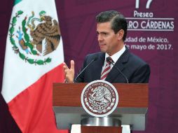 Peña Nieto encabezó ayer la ceremonia por el Día del Politécnico. SUN / A. Ojeda