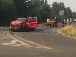 El lugar del choque entre los dos autos. ESPECIAL /