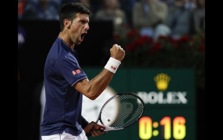 Djokovic ni siquiera notó el cansancio por tener que jugar dos partidos en un día. AP / G. Borgia