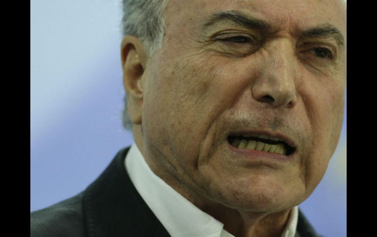 Michel Temer acusó a Joesley Batista de haber cometido 'el crimen perfecto' con la grabación por que se le acusa de corrupción pasiva. EFE / J. Alves