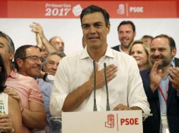 Sánchez asumirá oficialmente la dirección del PSOE en el congreso de esa fuerza política previsto para el 17 y 18 de junio. EFE / J. Lizón