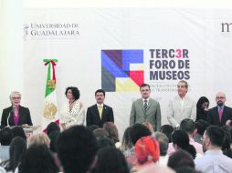 Inauguración. Las autoridades culturales del Estado durante la apertura del Tercer Foro de Museos. EL INFORMADOR / E. Barrera