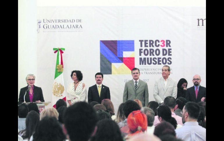 Inauguración. Las autoridades culturales del Estado durante la apertura del Tercer Foro de Museos. EL INFORMADOR / E. Barrera