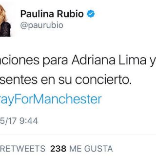 Paulina Rubio confunde a Ariana Grande con Adriana Lima