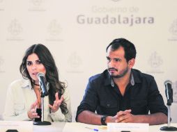 Anuncio. Priscila Franco, titular de IMJUVE, e Israel Medina, regidor de la comuna tapatía. ESPECIAL / IMJUVE